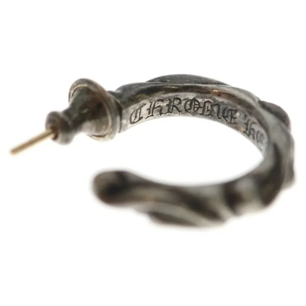 Chrome Hearts Hoop Scrool Scroll Earrings Silver - Picture 5 of 6
